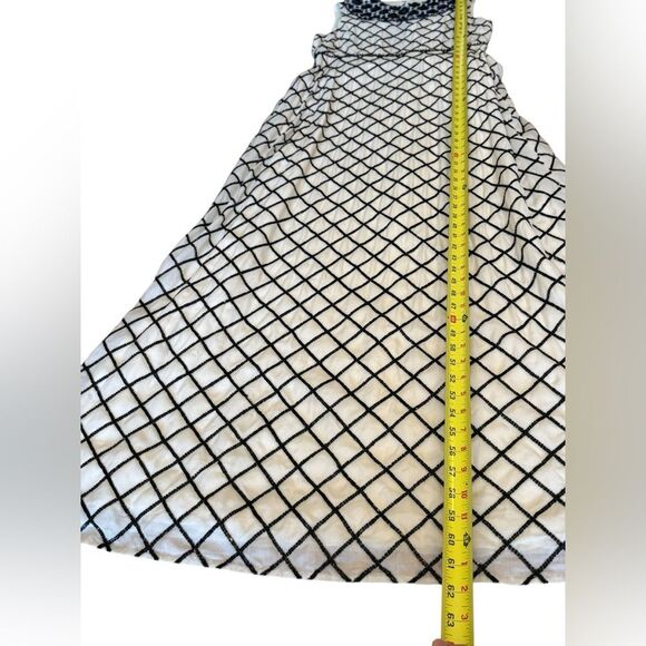 Tory Burch Madeline Gown Silk Ivory Black Navy Beaded Evening Gown Size 10 New - Picture 15 of 16